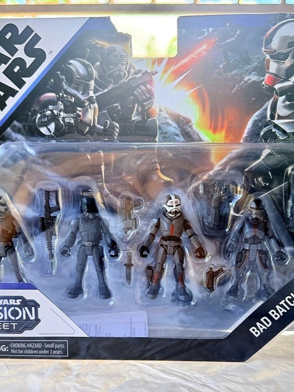Hasbro Star Wars Mission Fleet The Bad Batch Clone Commando Clash Figure 4-Pack